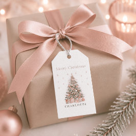 Etiquetas Para Regalos Árbol de Navidad Modern Blush – Fiesta Personaliza