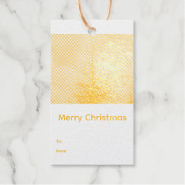 Etiquetas Para Regalos Árbol de Navidad Oro