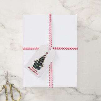 Etiquetas Para Regalos Árbol de Navidad retro