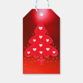 ETIQUETAS PARA REGALOS ÁRBOL DE NAVIDAD ROJO FIESTA NAVIDEÑA
