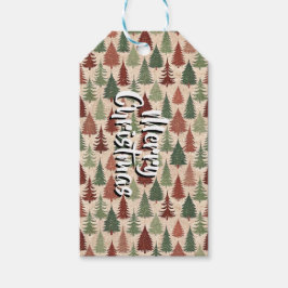 Etiquetas Para Regalos Árbol de Navidad Rústico Personalizado