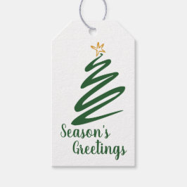 Etiquetas Para Regalos Árbol minimalista