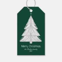 Árbol minimalista de Navidad de Line-Art con geomé
