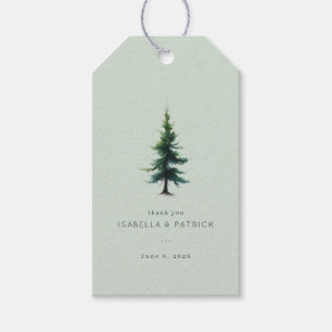Etiquetas Para Regalos Árbol Perenne Verde Tranquilo