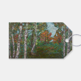 Etiquetas Para Regalos Árboles de aves en un bosque (por Kimon Loghi)