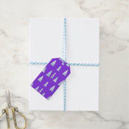 Etiquetas Para Regalos Árboles de nieve Elegante Invierno