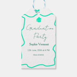 Etiquetas Para Regalos arco de fiesta de graduación verde pastel frontera