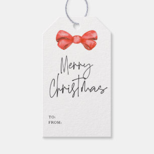 Etiquetas Para Regalos Arco rojo rojo santa gnome Feliz Navidad