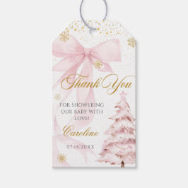 Etiquetas Para Regalos Arco Rosa de Invierno Bebe Frio Afuera Baby Shower