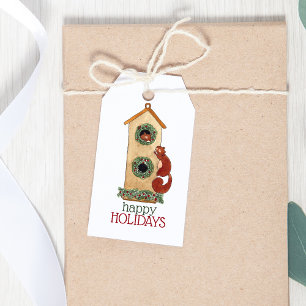 Etiquetas Para Regalos Ardillas navideñas vecinas