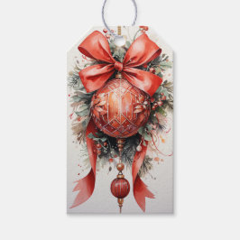 Etiquetas Para Regalos Armonía navideña: Una fusión rojo y verde