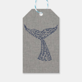 Etiquetas Para Regalos Arte de cola de ballena náutica personalizado