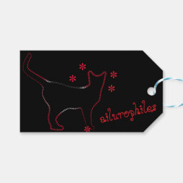 Etiquetas Para Regalos arte de la línea de gatos divertidos, gatito de ar