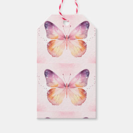 Etiquetas Para Regalos Arte de mariposa en acuarela