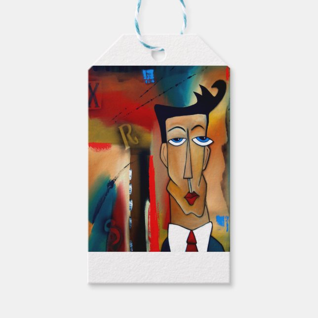 Etiquetas Para Regalos arte merger-abstracto (Anverso)