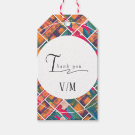 Etiquetas Para Regalos Arte Pintura Colorido Moderno Abstracto Gracias