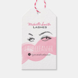 Etiquetas Para Regalos Artista de maquillaje latigazos Filo Pink Lash Cle