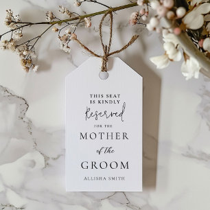 Etiquetas Para Regalos Asiento Reservado para la Madre del Novio Moderno