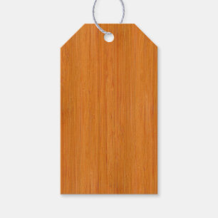 Etiquetas Para Regalos Aspecto del grano de madera de Bambú