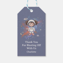 Etiquetas Para Regalos Astronaut Outer Space Girl Birthday Thank You 