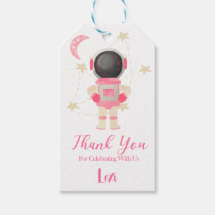 Etiquetas Para Regalos Astronauta chica Astronauta Pink Space Birthday Gr