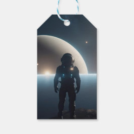 Etiquetas Para Regalos Astronautas flotando en el universo