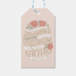 Etiquetas Para Regalos Ataques y pancartas de Poinsettia