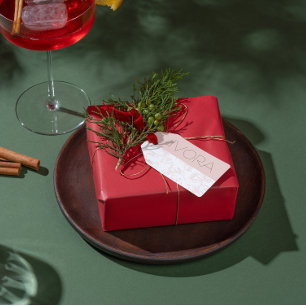 Etiquetas Para Regalos Atractivo Rosa Edición de Rubor de Marca Femenina