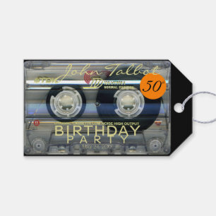 Etiquetas Para Regalos Audiotape Retro T2 50 cumpleaños Gracias Gift T