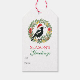 Etiquetas Para Regalos Aussie Christmas Magpie Wreath To From Gift Tag