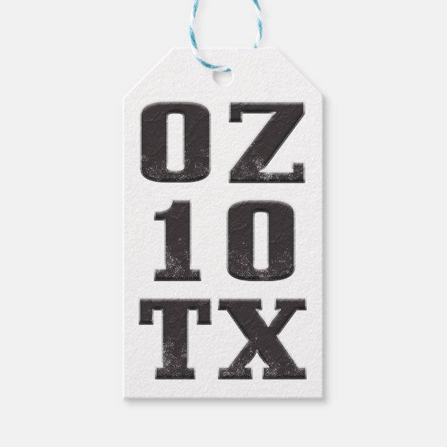 Etiquetas Para Regalos Austin, Texas (Anverso)