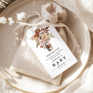 Etiquetas Para Regalos Autumt Fall Watercolor Bloom Baby Shower Gracias