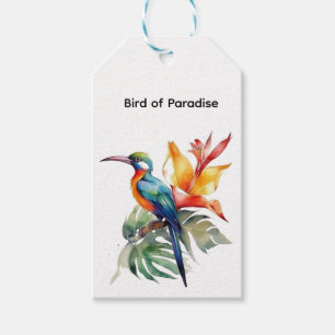 Etiquetas Para Regalos Ave del Paraíso, personalizable