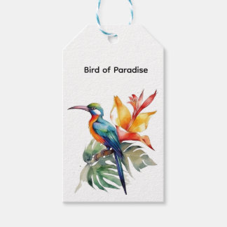 Etiquetas Para Regalos Ave del Paraíso, personalizable