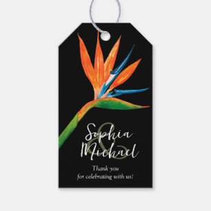 Etiquetas Para Regalos Ave tropical del paraíso Boda Gracias