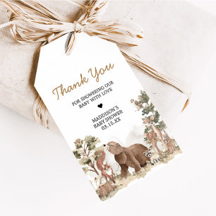 Etiquetas Para Regalos Aventura de animales de Woodland a la espera de et