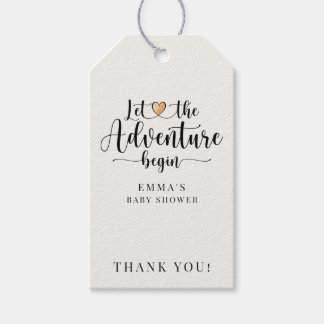 Etiquetas Para Regalos Aventura empieza Boho Floral Baby Shower Gracias