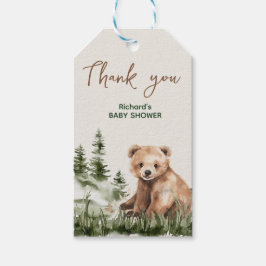 Etiquetas Para Regalos Aventura espera el bosque lindo oso bebé ducha
