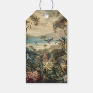 Etiquetas Para Regalos Aves botánicas de época en el personalizable parad