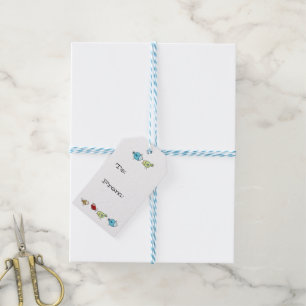 Etiquetas Para Regalos Aves brillantes y Coloridas - Personalizable