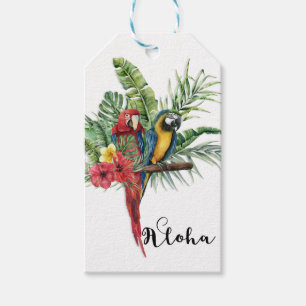 Etiquetas Para Regalos Aves de Paraíso Isla Floral Botánico Tropical