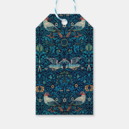 Etiquetas Para Regalos Aves (Patrón Floral Vintage) (de William Morris)