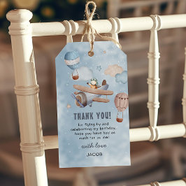 Etiquetas Para Regalos Aviación Avión Acuarela Lindo Cumpleaños Niño