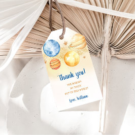 Etiquetas Para Regalos Avión de cohetes de planetas del espacio ultraterr