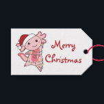 Etiquetas Para Regalos Axolotl Merry Christmas Winter Animales Axolotls T<br><div class="desc">El axolotl para Navidades con luces de hadas. Animales divertidos con regalos y nieve para las vacaciones. También es gracioso para los Navidades en julio. Los Axolotls son animales lindos y perfectos para los Navidades.</div>