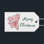 Etiquetas Para Regalos Axolotl Merry Christmas Winter Animals Axolotls Tr<br><div class="desc">The axolotl for Christmas with fairy lights. Funny animals with gifts and snow for the holidays. Also funny for Christmas in July. Axolotls are cute animals and perfect for Christmas.</div>