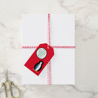 Etiquetas Para Regalos Azorean Talking Sra Pingüino Personalizado