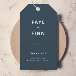 Etiquetas Para Regalos Azul Dusky | Boda Minimalista escandinavo