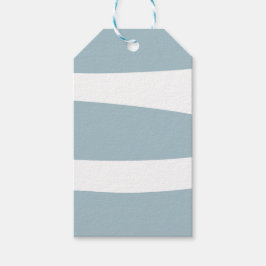 Etiquetas Para Regalos Azul Huevo de Pato y Blanco Abstracto