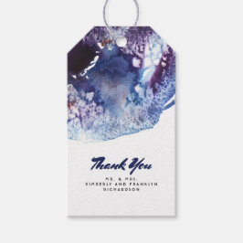 Etiquetas Para Regalos Azul índigo y color azul violeta de cristal modern